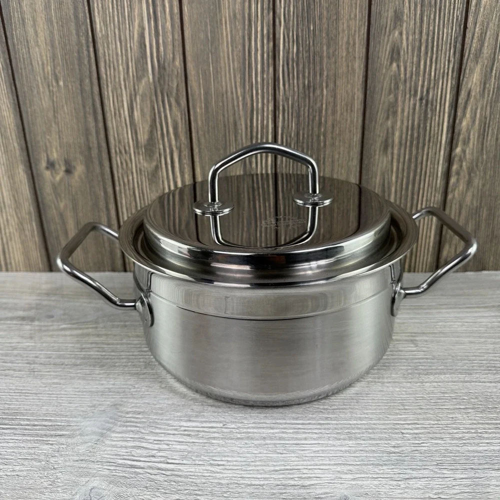 Silga Teknika 3 Qt 24cm Stainless Steel Stock Pot Lid 18/10 Made Italy